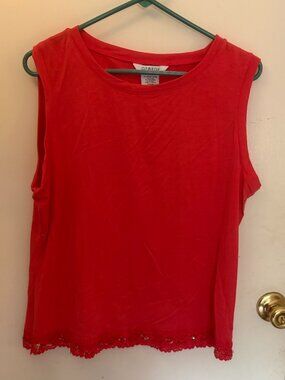 George Stretch Vivid Coral Tank Top W 16-18